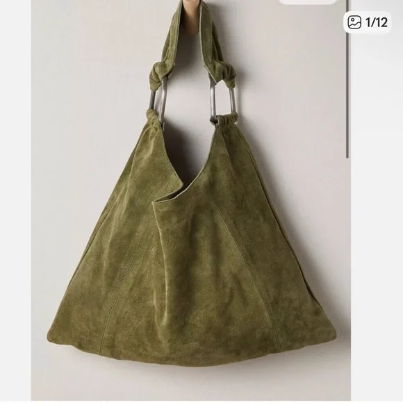 Free People Bobbi Slouch Suede Leather Bag. NWT!!! - Picture 1 of 8